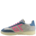 Back 70 Boston LS in Grey Jeans Pink Sneakers
