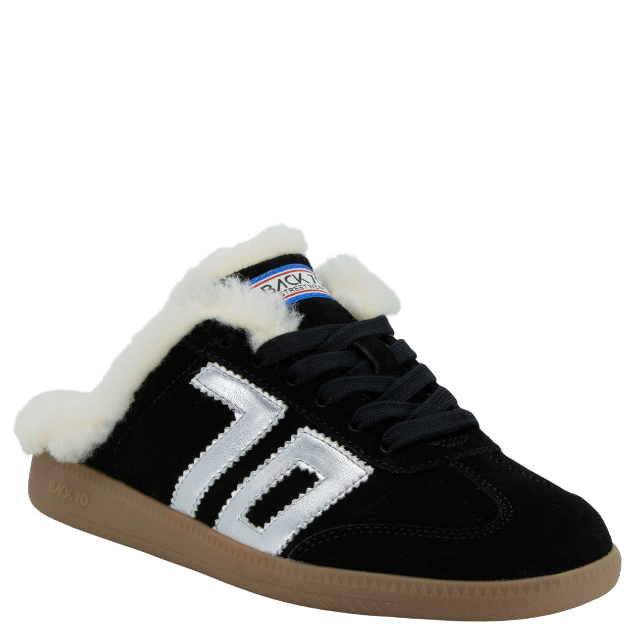 Back 70 Easter FL Coal Silver Backless Sneakers Back 70 Easter FL Coal Silver Backless Sneakers