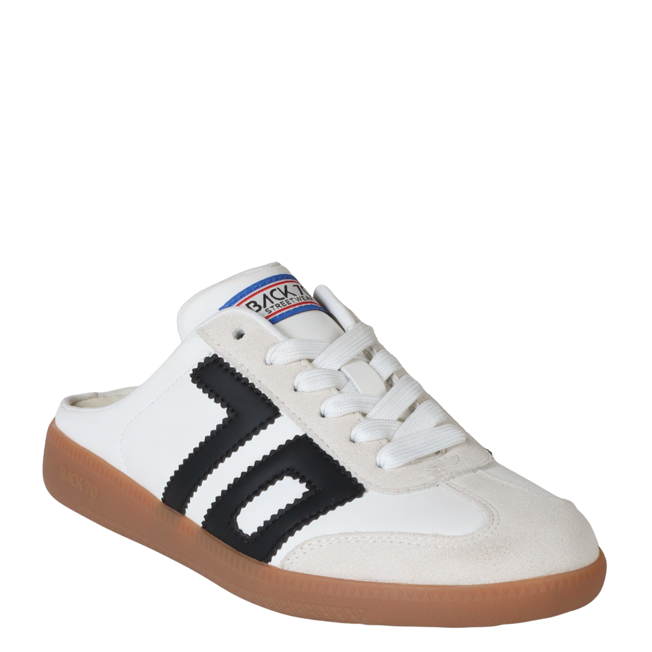 Back 70 Easter White Black Backless Sneakers Back 70 Easter White Black Backless Sneakers