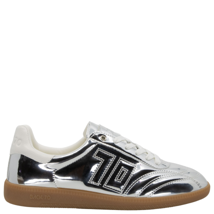 Back 70 Fluffy Silver Sneakers