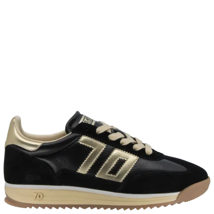 Back 70 Jogger Black Gold Sneakers