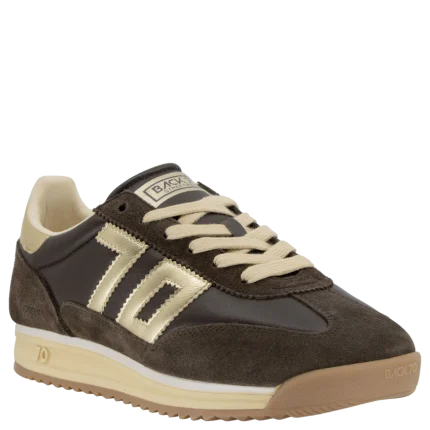Back 70 Jogger Coffee Gold Sneakers