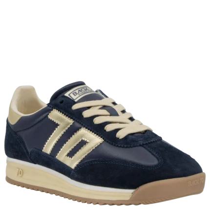 Back 70 Jogger Navy Gold Sneakers